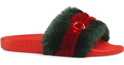 cheapest place to buy gucci slides|fluffy Gucci slides.